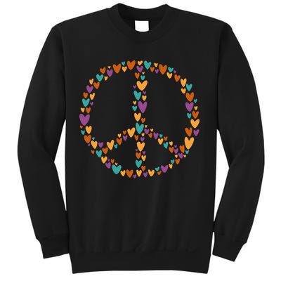 Peace Sign Love Hearts Sweatshirt