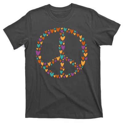 Peace Sign Love Hearts T-Shirt