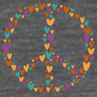 Peace Sign Love Hearts Tall T-Shirt