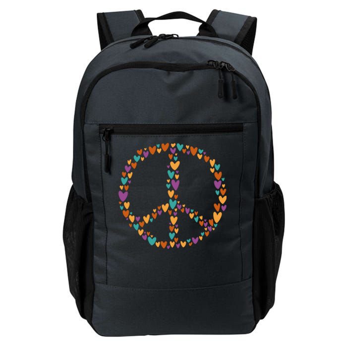 Peace Sign Love Hearts Daily Commute Backpack