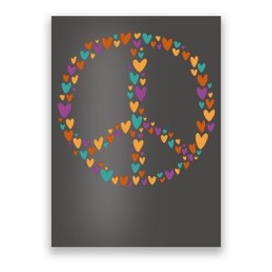 Peace Sign Love Hearts Poster