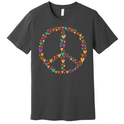 Peace Sign Love Hearts Premium T-Shirt