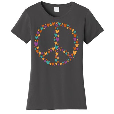 Peace Sign Love Hearts Women's T-Shirt