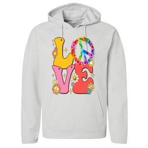 PEACE SIGN LOVE 60s 70s Tie Dye Hippie Costume Performance Fleece Hoodie