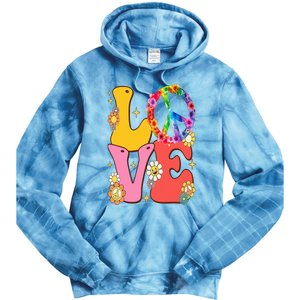 PEACE SIGN LOVE 60s 70s Tie Dye Hippie Costume Tie Dye Hoodie