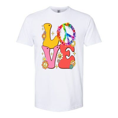 PEACE SIGN LOVE 60s 70s Tie Dye Hippie Costume Softstyle CVC T-Shirt