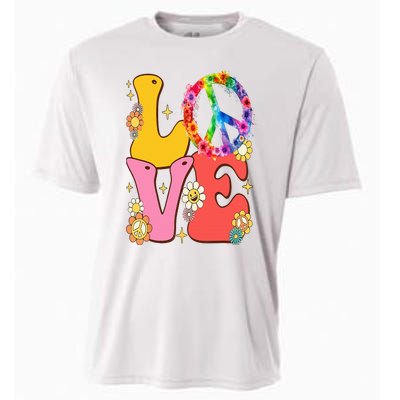 PEACE SIGN LOVE 60s 70s Tie Dye Hippie Costume Cooling Performance Crew T-Shirt