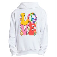 PEACE SIGN LOVE 60s 70s Tie Dye Hippie Costume Urban Pullover Hoodie