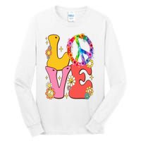 PEACE SIGN LOVE 60s 70s Tie Dye Hippie Costume Tall Long Sleeve T-Shirt