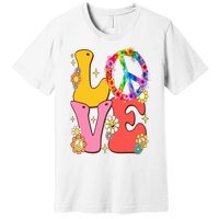 PEACE SIGN LOVE 60s 70s Tie Dye Hippie Costume Premium T-Shirt