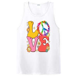 PEACE SIGN LOVE 60s 70s Tie Dye Hippie Costume PosiCharge Competitor Tank