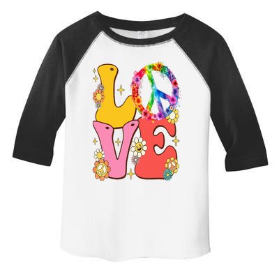 PEACE SIGN LOVE 60s 70s Tie Dye Hippie Costume Toddler Fine Jersey T-Shirt