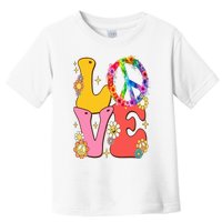 PEACE SIGN LOVE 60s 70s Tie Dye Hippie Costume Toddler T-Shirt