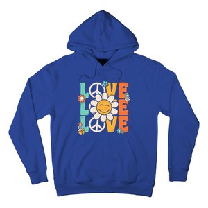 Peace Sign Love 60s 70s 80s Costume Groovy Theme Party Hoodie