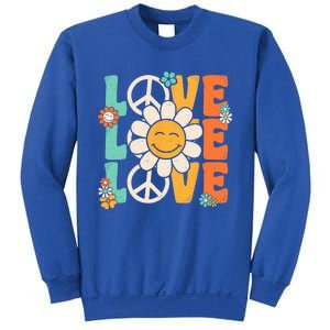 Peace Sign Love 60s 70s 80s Costume Groovy Theme Party Sweatshirt