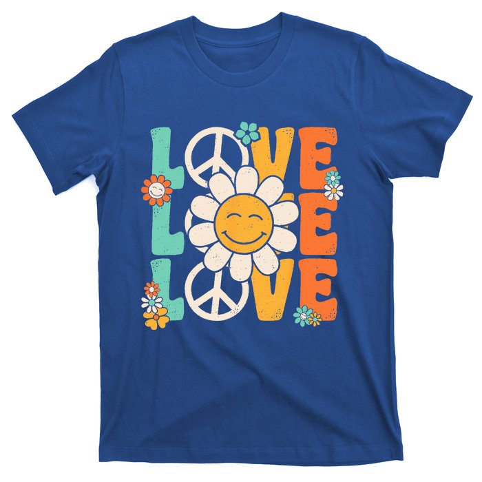 Peace Sign Love 60s 70s 80s Costume Groovy Theme Party T-Shirt