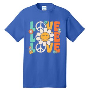 Peace Sign Love 60s 70s 80s Costume Groovy Theme Party Tall T-Shirt