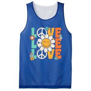 Peace Sign Love 60s 70s 80s Costume Groovy Theme Party Mesh Reversible Basketball Jersey Tank