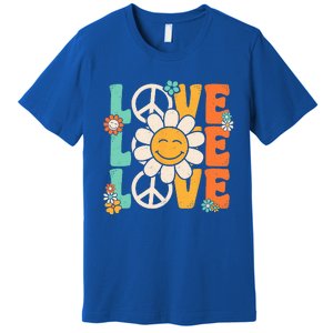 Peace Sign Love 60s 70s 80s Costume Groovy Theme Party Premium T-Shirt