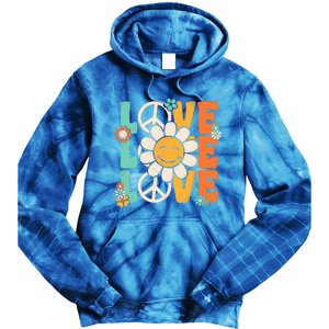 Peace Sign Love 60s 70s 80s Costume Groovy Theme Party Tie Dye Hoodie