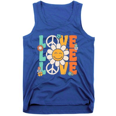 Peace Sign Love 60s 70s 80s Costume Groovy Theme Party Tank Top