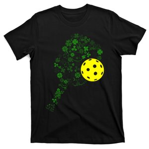 Pickleball Shamrock Leaf St Patrick Day Pickleball Player T-Shirt