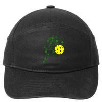 Pickleball Shamrock Leaf St Patrick Day Pickleball Player 7-Panel Snapback Hat