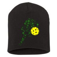 Pickleball Shamrock Leaf St Patrick Day Pickleball Player Short Acrylic Beanie