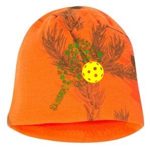 Pickleball Shamrock Leaf St Patrick Day Pickleball Player Kati - Camo Knit Beanie