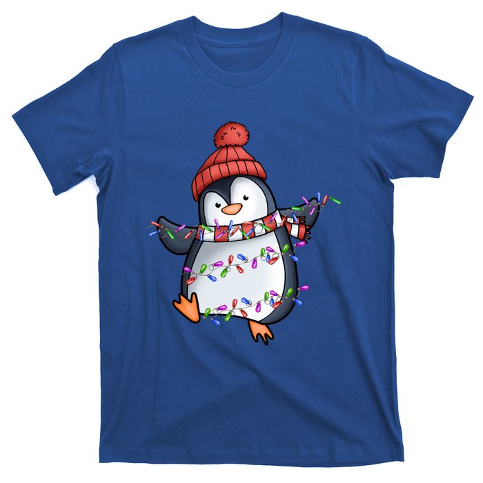 Penguin Santa Lights Christmas Pajamas Cute Penguins Xmas Great Gift T-Shirt