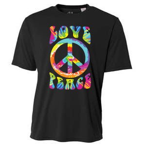 Peace Sign Love 60s 70s Tie Dye Hippie Costume Cooling Performance Crew T-Shirt