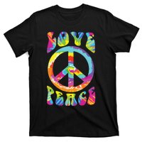 Peace Sign Love 60s 70s Tie Dye Hippie Costume T-Shirt