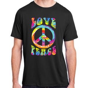 Peace Sign Love 60s 70s Tie Dye Hippie Costume Adult ChromaSoft Performance T-Shirt