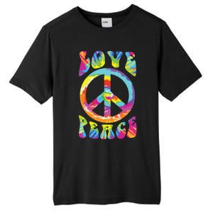 Peace Sign Love 60s 70s Tie Dye Hippie Costume Tall Fusion ChromaSoft Performance T-Shirt