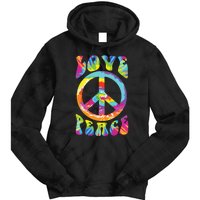 Peace Sign Love 60s 70s Tie Dye Hippie Costume Tie Dye Hoodie