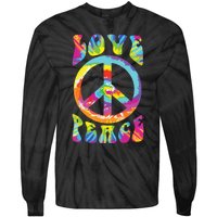 Peace Sign Love 60s 70s Tie Dye Hippie Costume Tie-Dye Long Sleeve Shirt