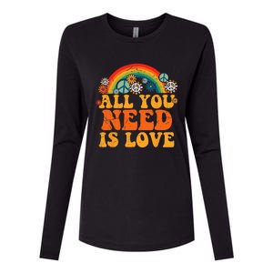 PEACE SIGN LOVE 60s 70s Tie Dye Hippie Costume Halloween Womens Cotton Relaxed Long Sleeve T-Shirt