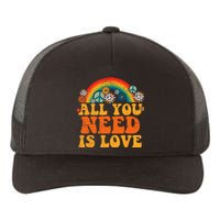 PEACE SIGN LOVE 60s 70s Tie Dye Hippie Costume Halloween Yupoong Adult 5-Panel Trucker Hat