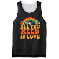 PEACE SIGN LOVE 60s 70s Tie Dye Hippie Costume Halloween Mesh Reversible Basketball Jersey Tank