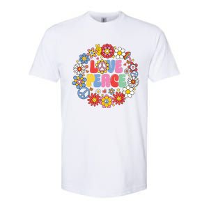 Peace Sign Love 60s 70s Love Peace Hippie Costume Softstyle CVC T-Shirt