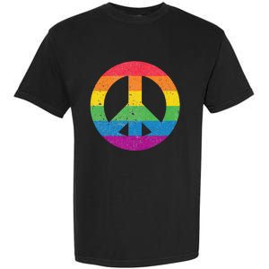 PEACE SIGN LOVE 60s 70s Tie Dye Hippie Costume Garment-Dyed Heavyweight T-Shirt