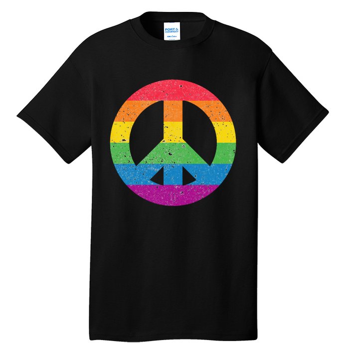 PEACE SIGN LOVE 60s 70s Tie Dye Hippie Costume Tall T-Shirt