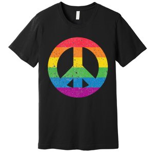 PEACE SIGN LOVE 60s 70s Tie Dye Hippie Costume Premium T-Shirt