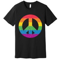 PEACE SIGN LOVE 60s 70s Tie Dye Hippie Costume Premium T-Shirt