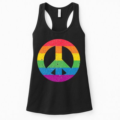 PEACE SIGN LOVE 60s 70s Tie Dye Hippie Costume Womens Tank Top