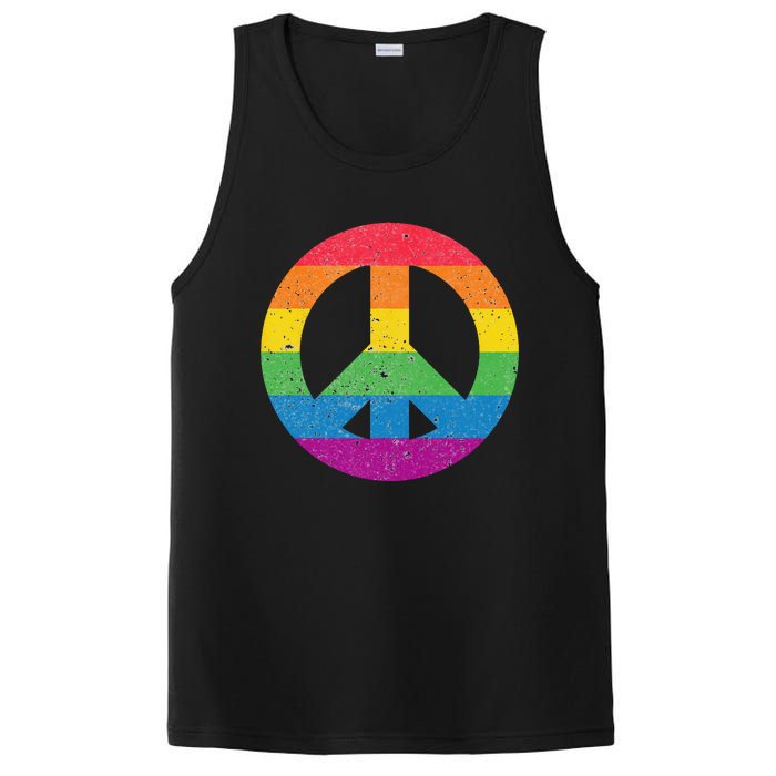 PEACE SIGN LOVE 60s 70s Tie Dye Hippie Costume PosiCharge Competitor Tank