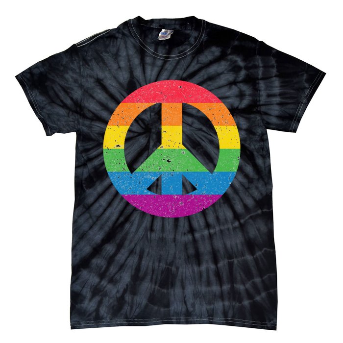 PEACE SIGN LOVE 60s 70s Tie Dye Hippie Costume Tie-Dye T-Shirt