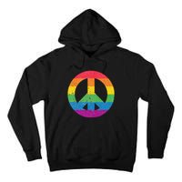 PEACE SIGN LOVE 60s 70s Tie Dye Hippie Costume Tall Hoodie