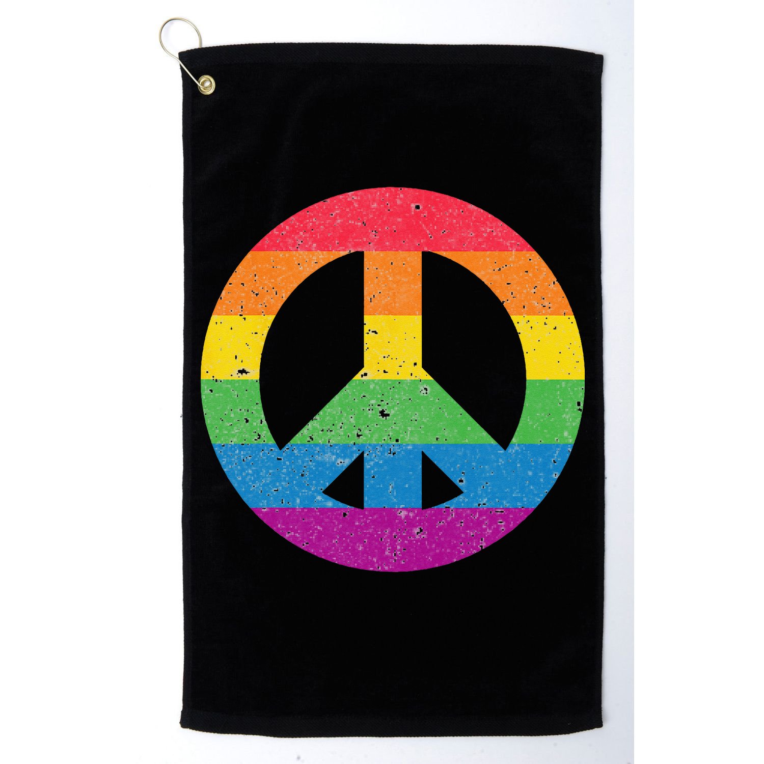 PEACE SIGN LOVE 60s 70s Tie Dye Hippie Costume Golf Towel