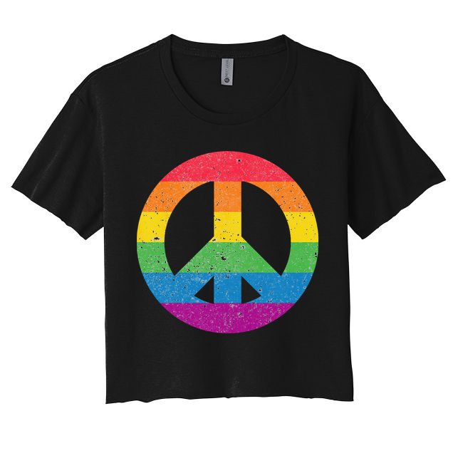 PEACE SIGN LOVE 60s 70s Tie Dye Hippie Costume Crop Top